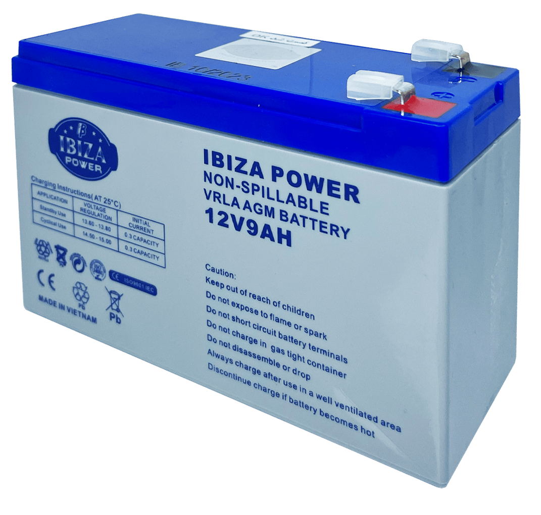 ibiza battery باطری ۱۲ ولت 9 آمپر IBIZA POWER - Image 1